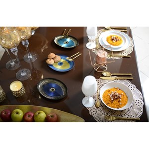 Coupelle ovale œil 22x15.5 cm foncé