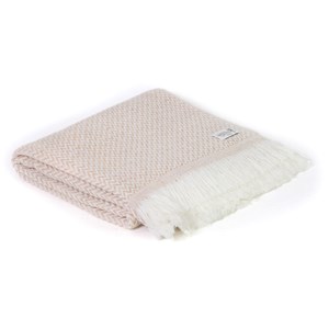 Plaid léger cachemire et laine chevrons