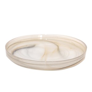 Plateau rond en verre sahara
