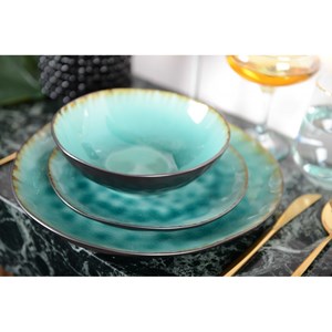 Assiette plate verte
