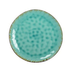 Assiette plate verte - lot de 6