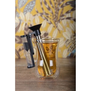 Passe thé avec minuteur noir