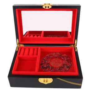 Coffret a bijoux laque - pivoine dorée