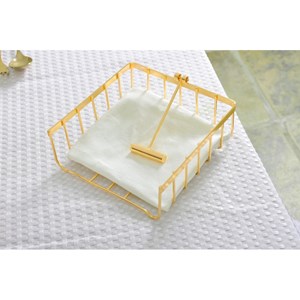 Porte-serviettes fil doré