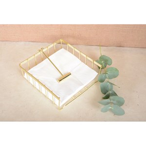 Porte-serviettes fil doré