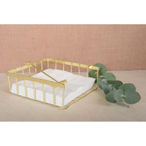 Porte-serviettes fil doré