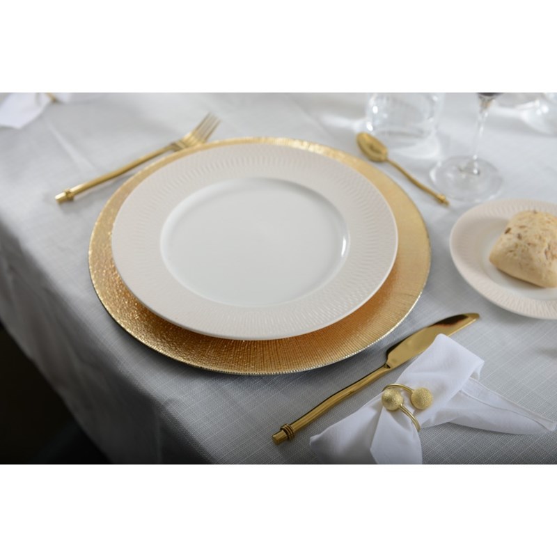 Assiette plate blanche princesse - lot de 6