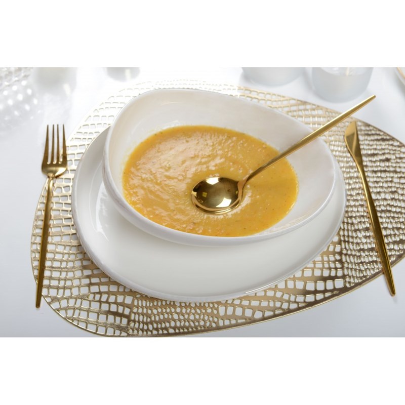 Assiette creuse blanche céramique 22cm - lot de 6