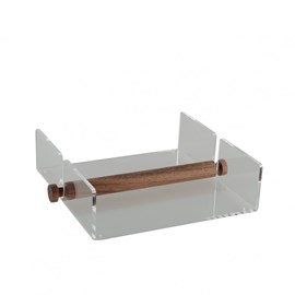 Porte-serviettes en acrylique et bois