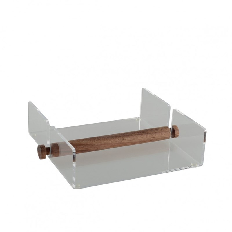 Porte-serviettes en acrylique et bois