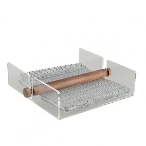 Porte-serviettes en acrylique et bois