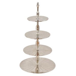 Serviteur 4 étages argent h.73cm