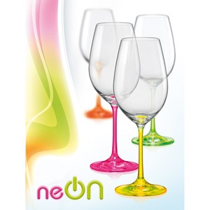 Verres à vin néon 350ml - lot de 4