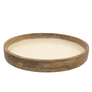 Plateau blanc en bois manguier