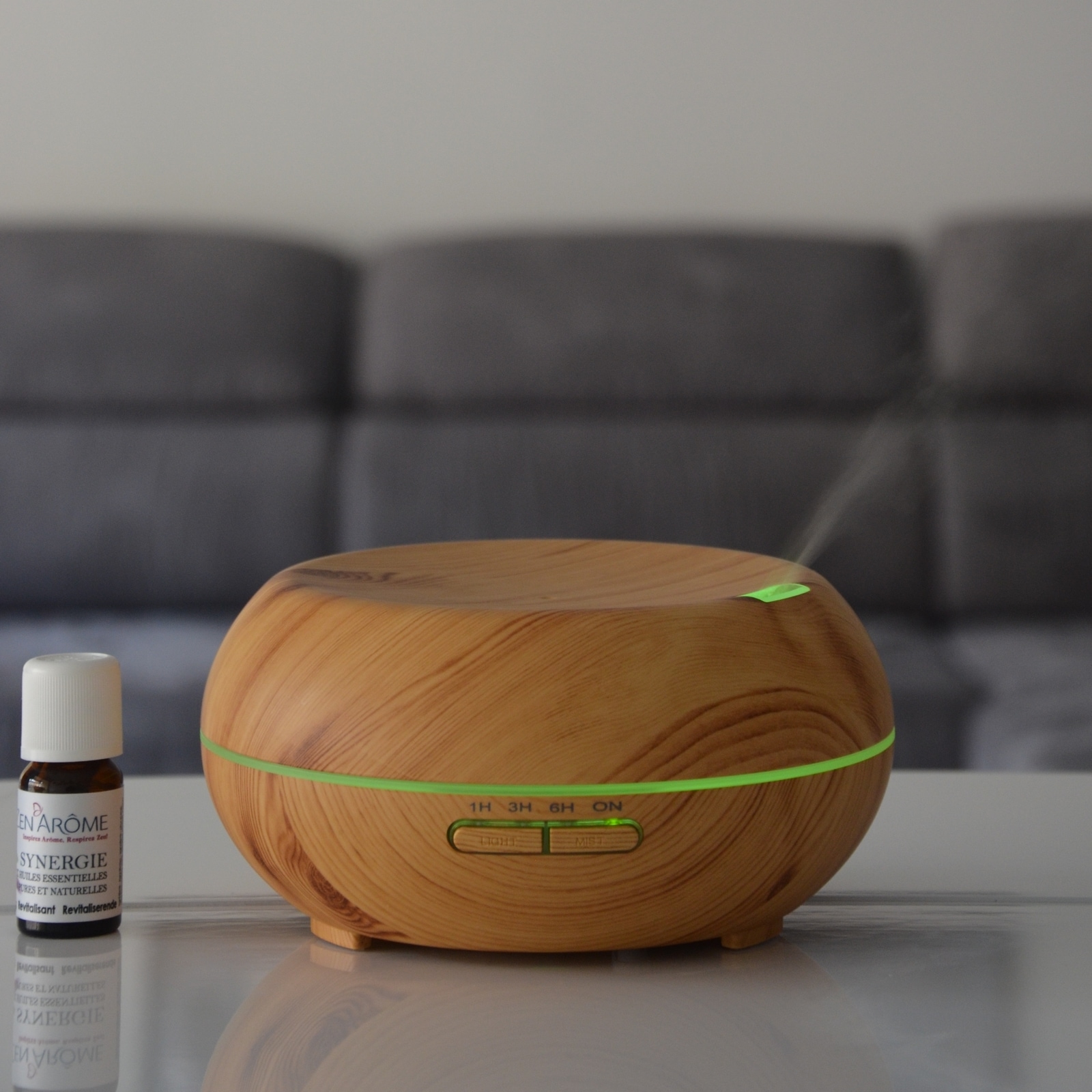 Diffuseur huile essentielle bois: Humidificateur d'air - Top Zen
