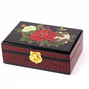 Boite à bijoux - pivoines eclatantes