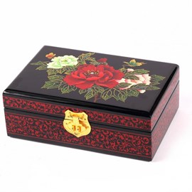 Boite à bijoux - pivoines eclatantes