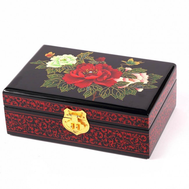 La chineuse - Boite à bijoux - pivoines eclatantes
