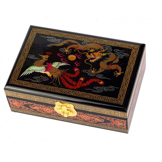 Boite à bijoux - dragon et phénix