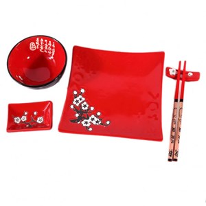 Service complet japonais rouge