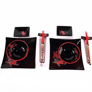 Service complet japonais noir