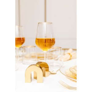 Salière et poivrière arc doré