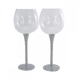 Verres a vin bling - lot de 2