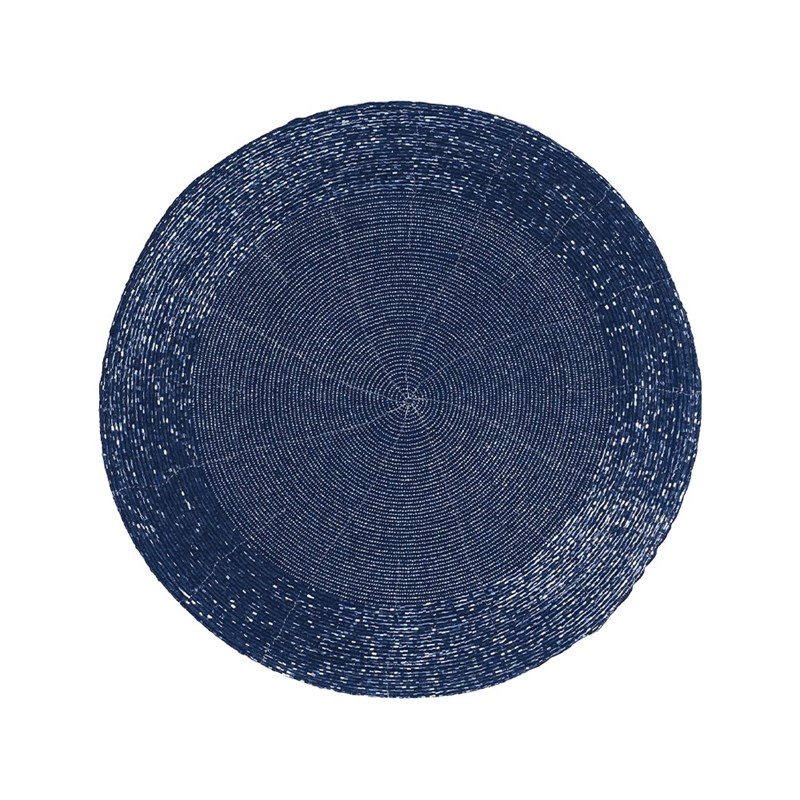 Dessous d'assiette perle bleu fonce
