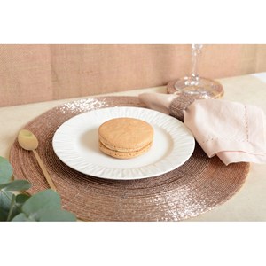 Dessous d'assiette perle pèche