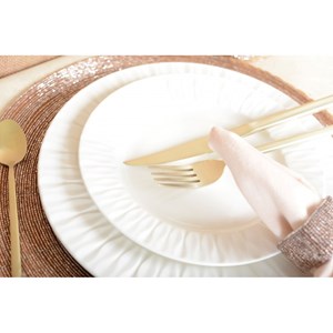 Dessous d'assiette perle pèche