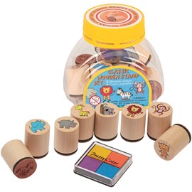 Tampons encreurs animaux avec coussins