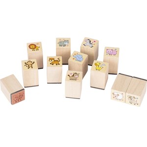 Set de 12 tampons encreurs animaux