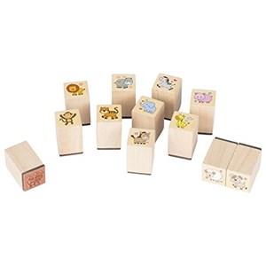 Set de 12 tampons encreurs animaux