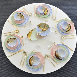 Assiette à pain tricolore-paradise