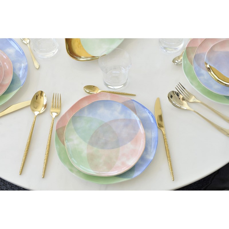 Assiette à dessert tricolore-paradise - lot de 6