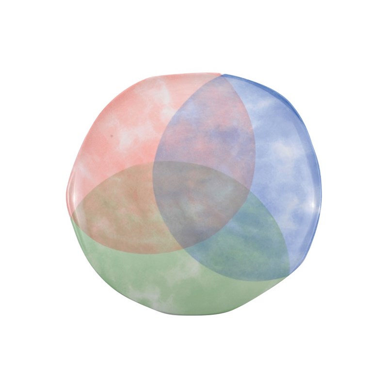 Assiette plate tricolore-paradise