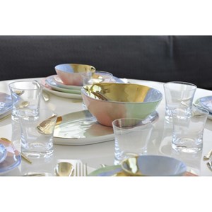 Plat ovale tricolore-paradise