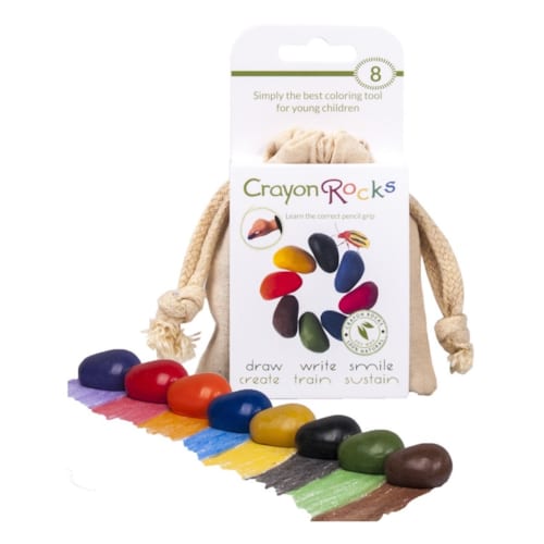 Crayon Rocks - 8 cailloux crayons sachet ecru crayon ro