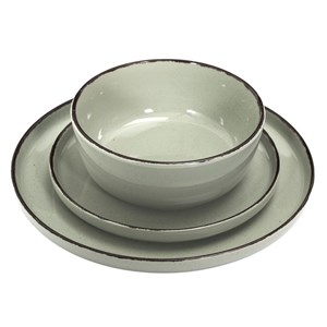 Service 12 pièces grès vert