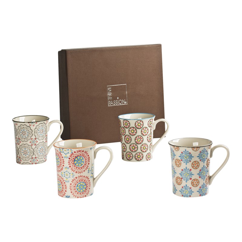 Table passion - coffret 4 mugs boheme