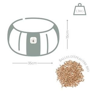 Coussin de méditation  zafu aki ocre