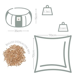 Set de méditation zafu et zafuton ona