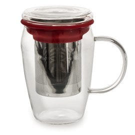 Mug infuseur 43 cl boro rouge