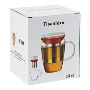 Mug infuseur 43 cl boro rouge