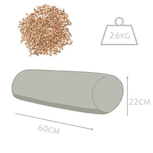 Bolster yoga cylindrique ginkgo