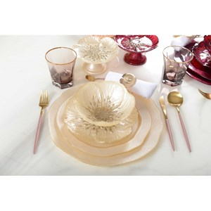 Assiette à dessert fleur vanille - lot de 6