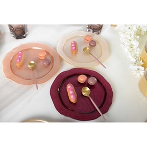 Assiette à dessert fuchsia - lot de 6