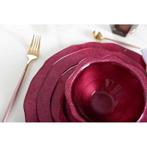 Assiette à dessert fuchsia - lot de 6