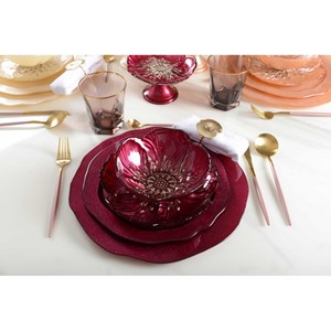 Assiette à dessert fuchsia - lot de 6