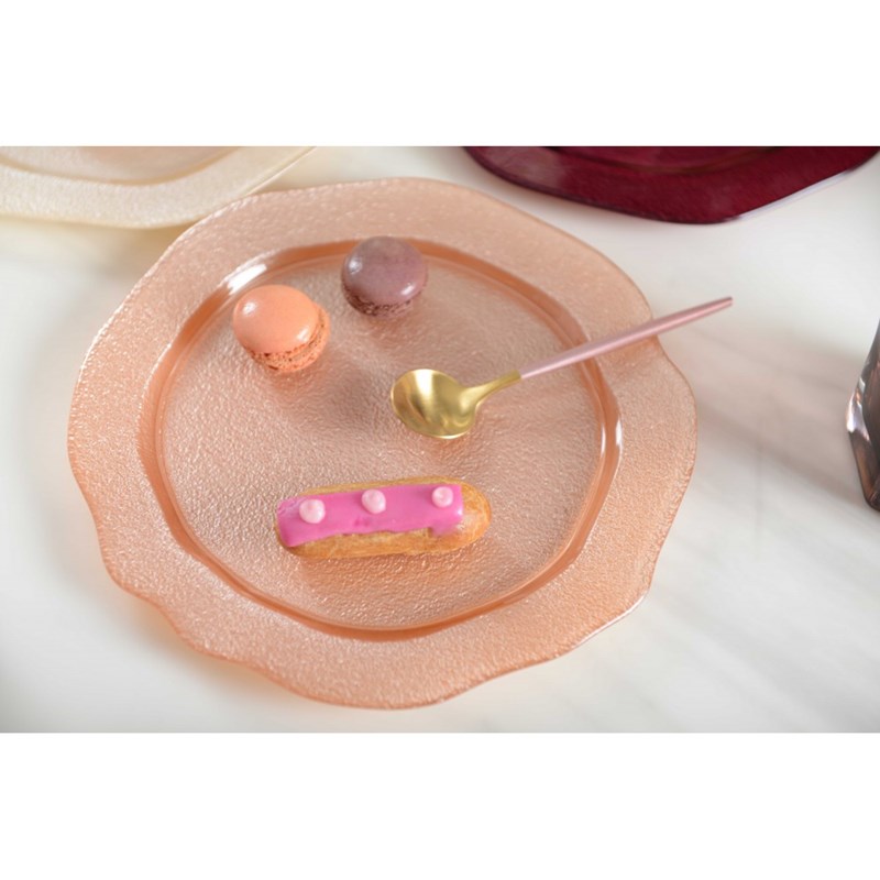 Assiette à dessert saumon - lot de 6